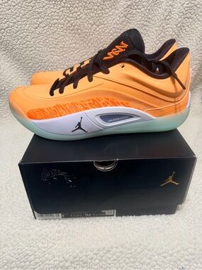 Jordan Zion 4 Low-Top Basketball Shoes - Bright Orange/Black